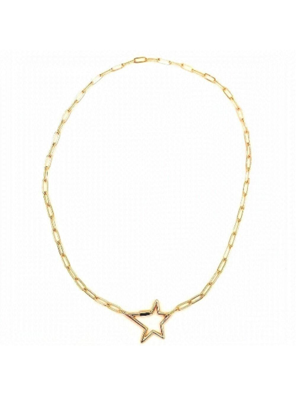 PAPERCLIP chain - gold filled (18k) w/star clasp